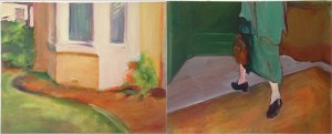 Time Frame 2, diptych, oil on canvas, 40